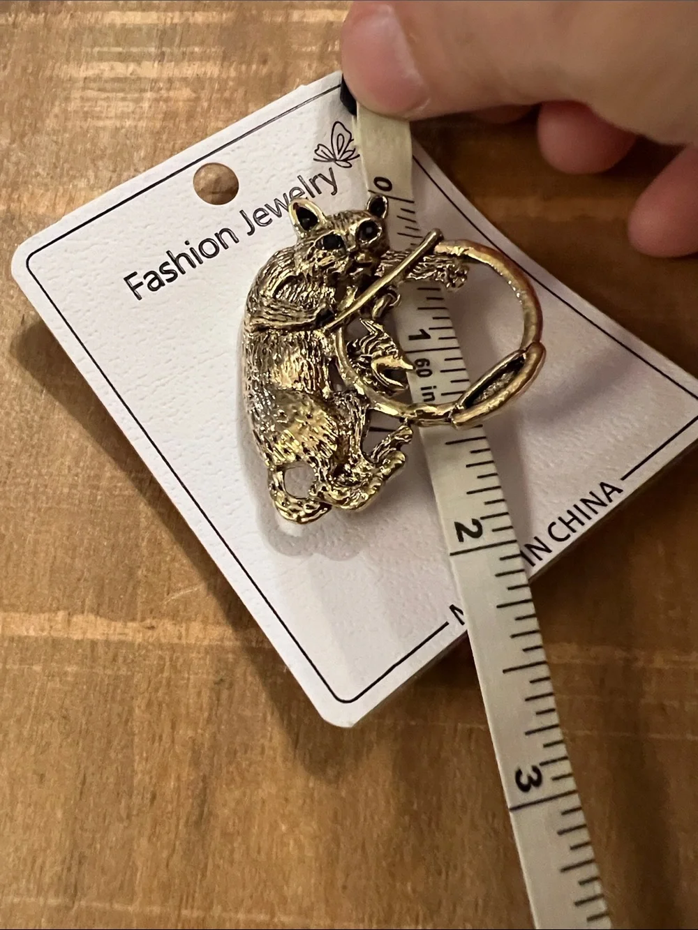 3/$18 Fashion Jewelry Gold Cat and Fishbowl Brooch Lot 6056